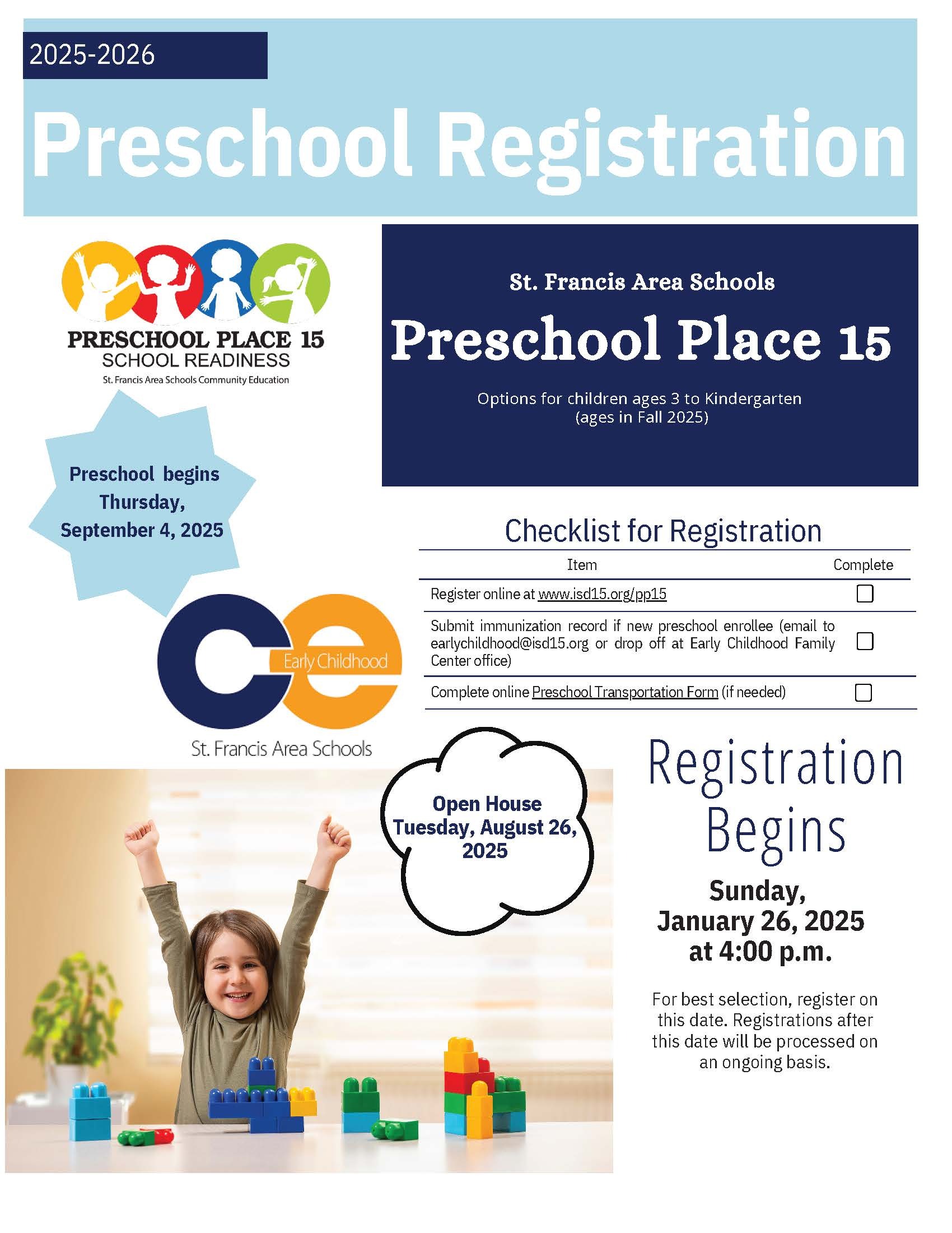 Preschool Registration 2025