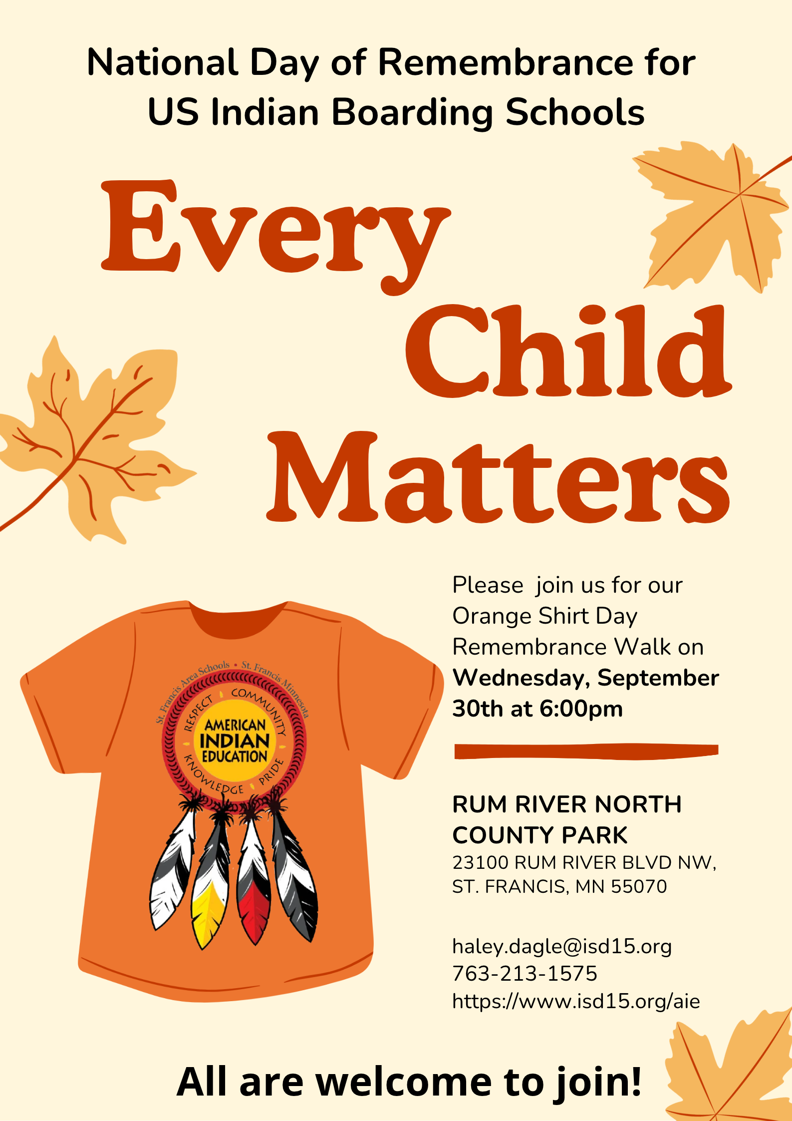 Orange Shirt Day Flyer