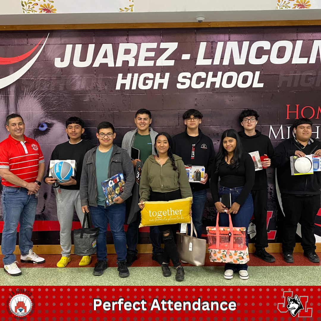 students posing with prizes