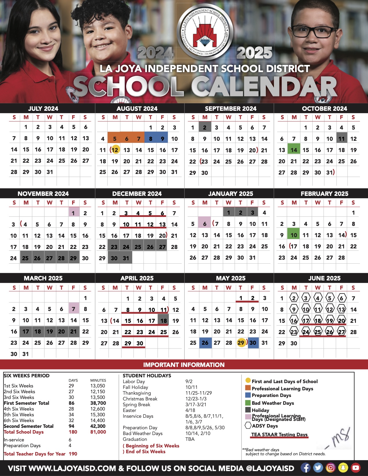 2024-2025 academic calendar