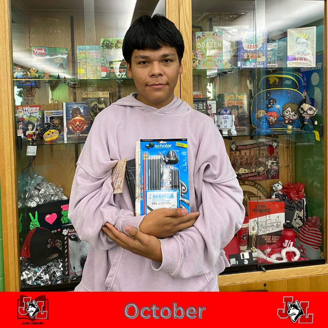 Rafael L. with library prize 