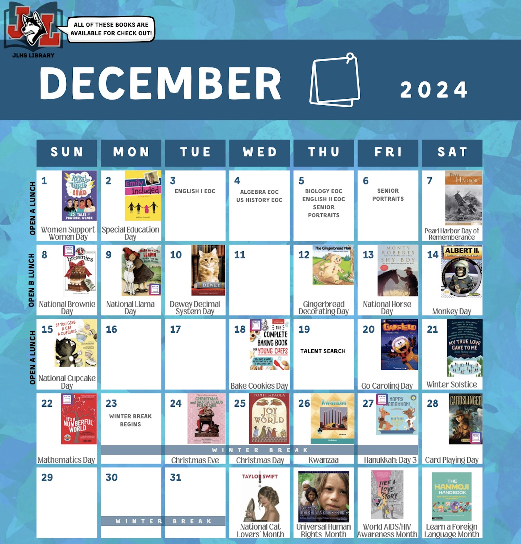 December Library Calendar