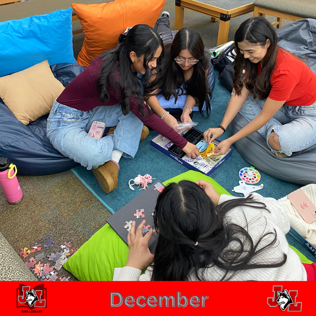 students getting ready to play game in library