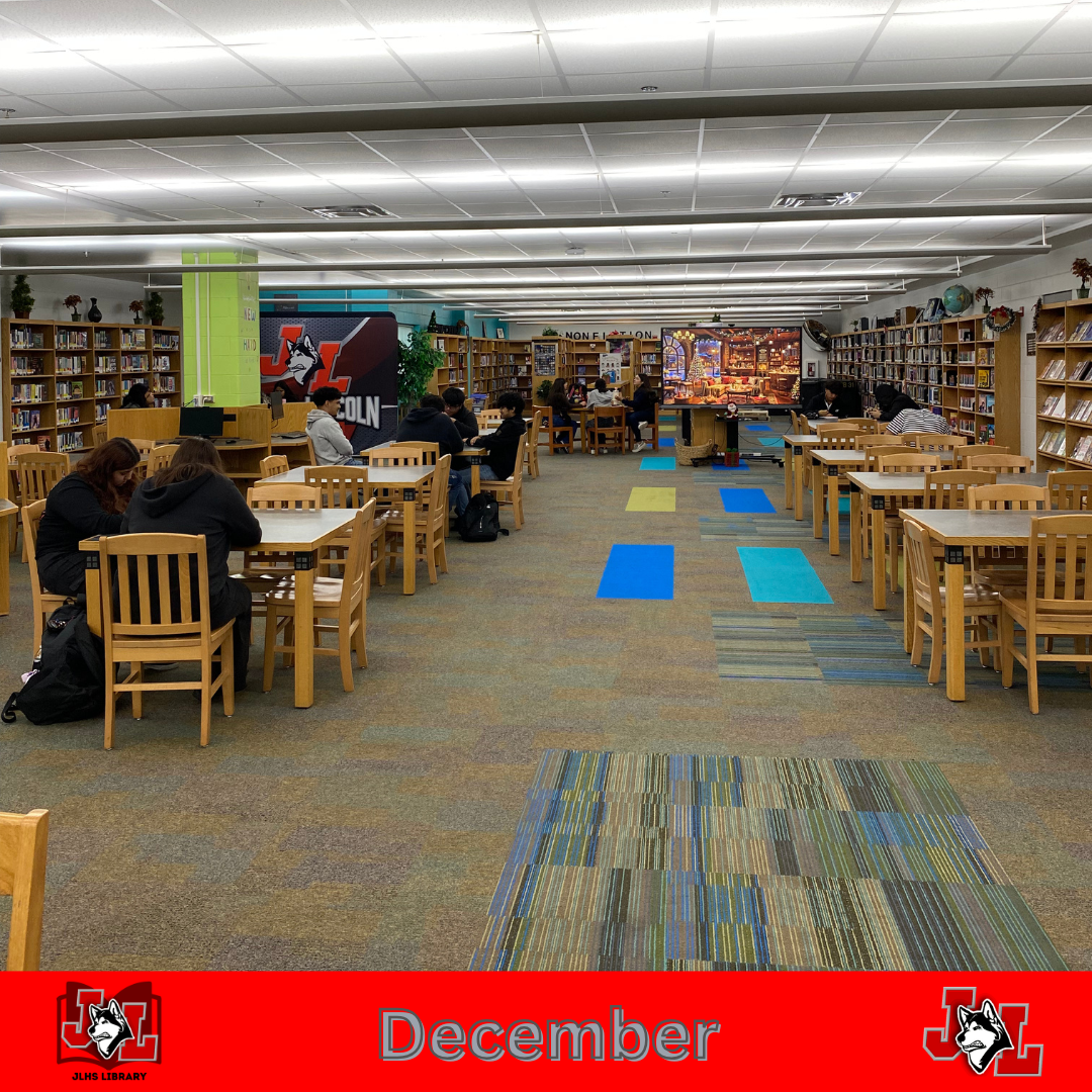 JLHS students in library during lunch