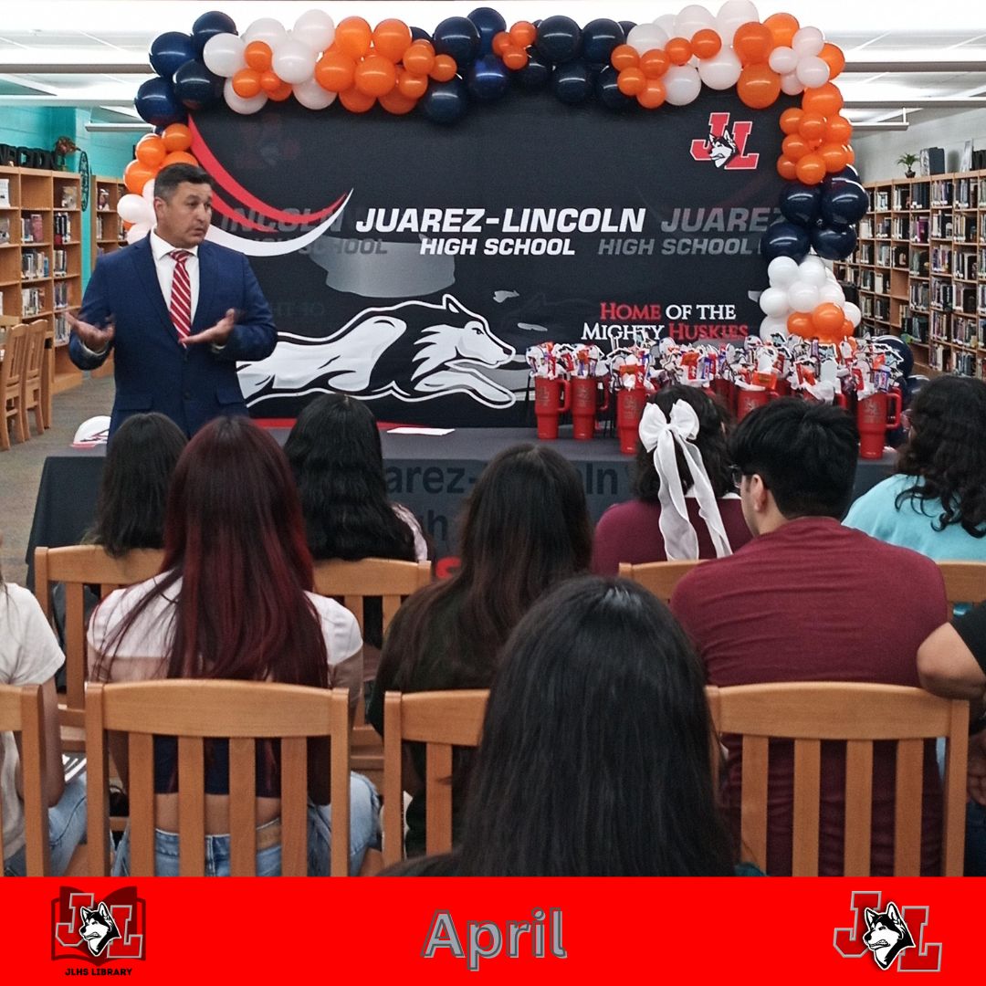 Mr. Pena speaking with top 25 seniors 2025