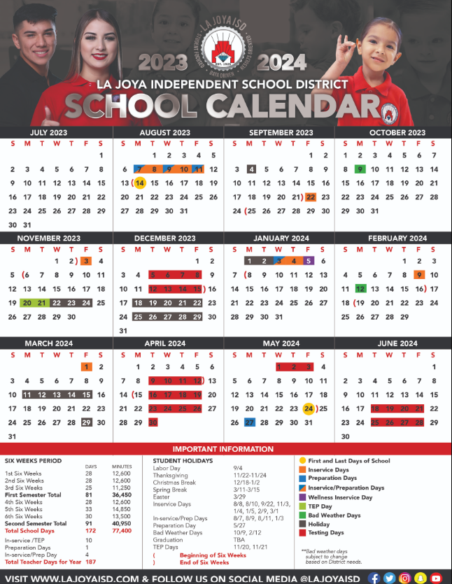 2023-2024 School Calendar | Ann W. Richards Middle School 2023-2024 School Calendar | Ann W. Richards Middle School