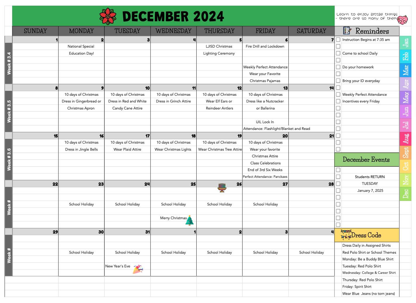 December Calendar