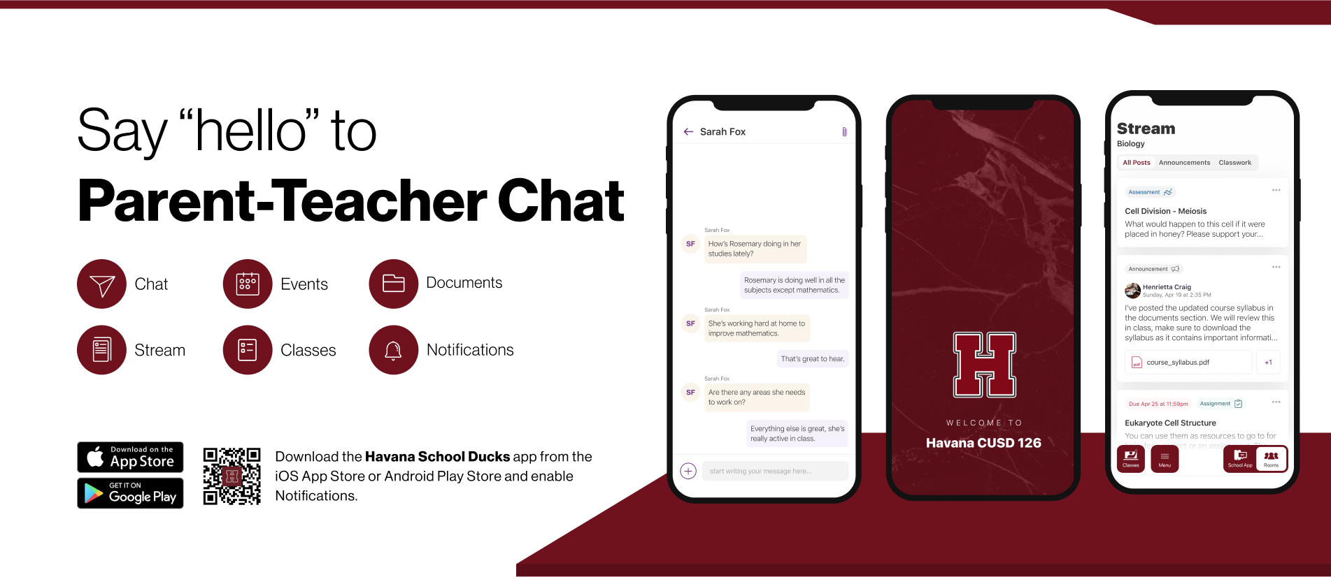 New ROOMS parent/student/teacher chat feature coming soon!