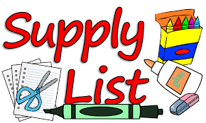 Red letters that say supply list