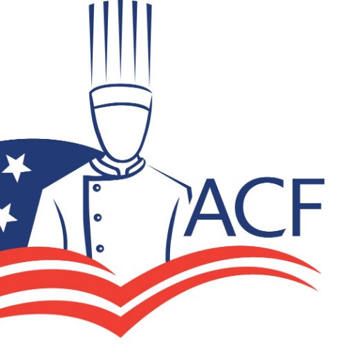 ACF LOGO WITH LINE DRAWN CHEF WITH FLAG