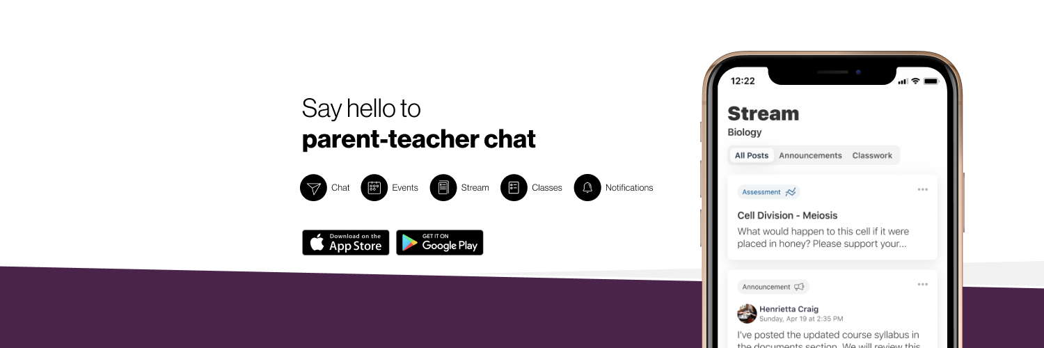 Say hello to parent-teacher chat with image of Rooms phone