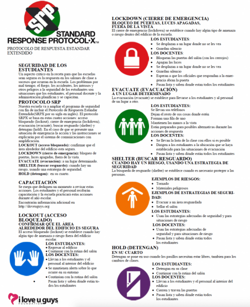 Student Safety Standard Response Protocol Ringgold Middle School