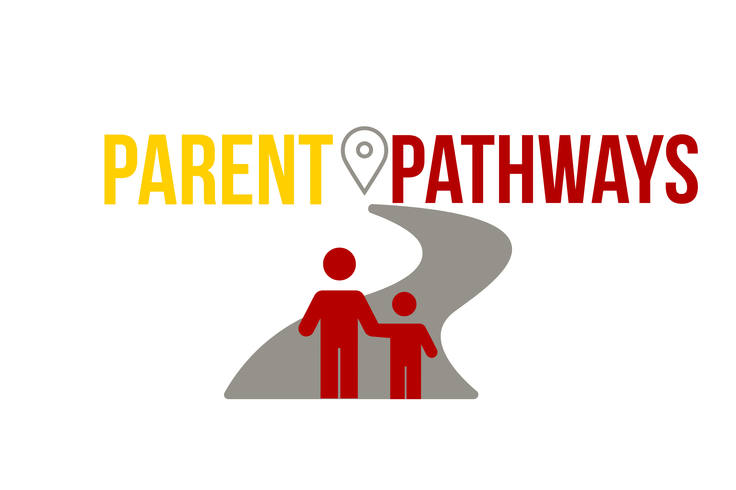 Parent Pathways logo with parent and child standing at the beginning of a path