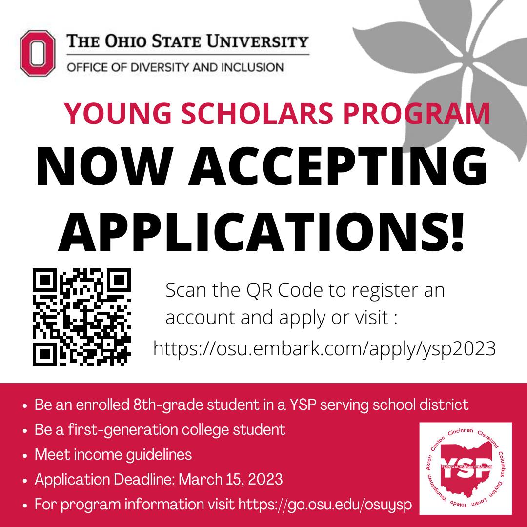 Young Scholars Program Now Accepting Applications