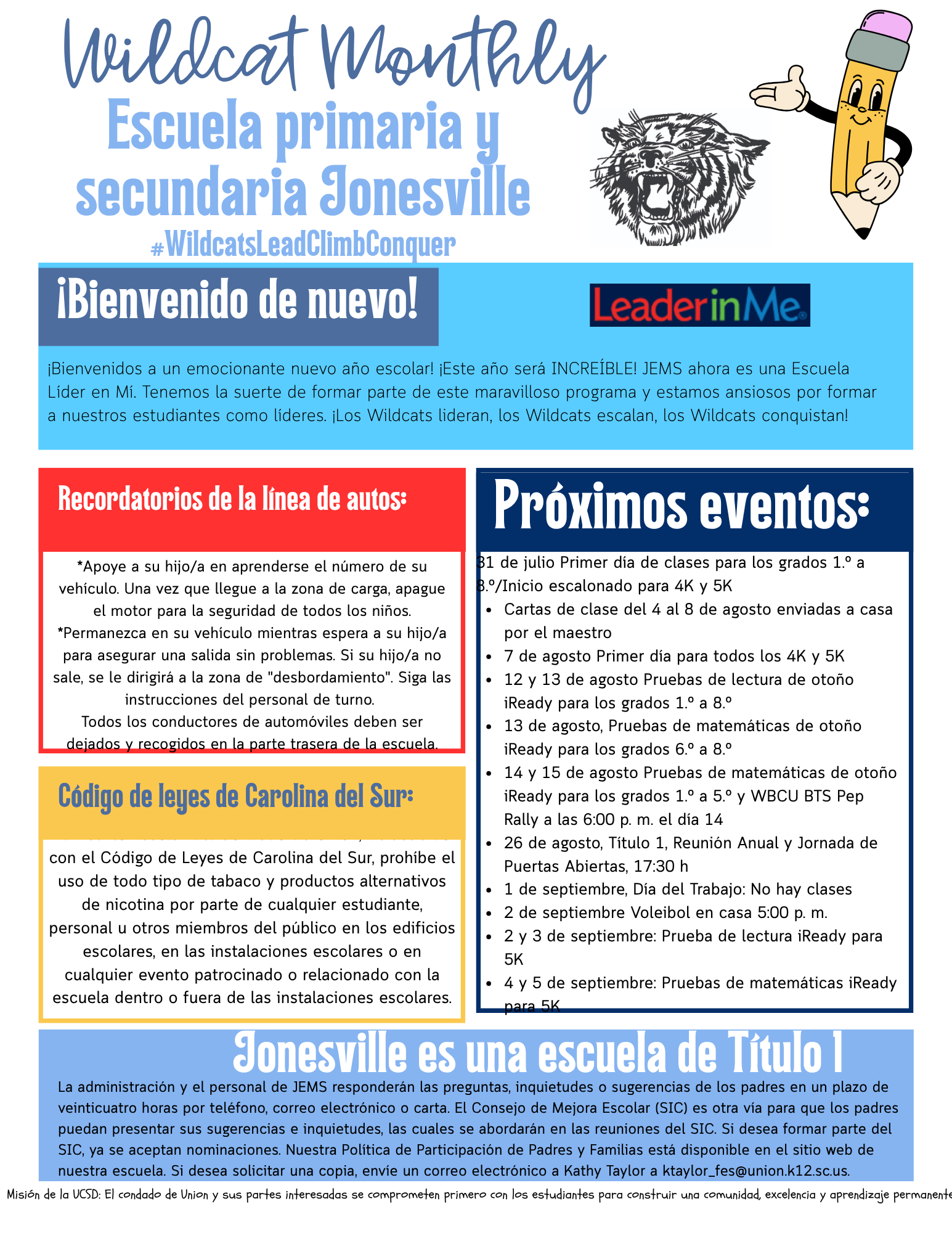 spanish august newsletter - see events section for more information