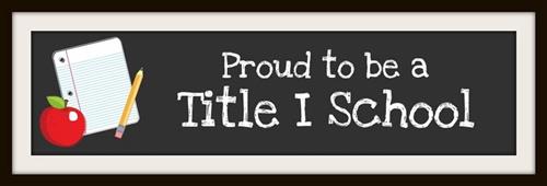proud to be a title I school clipart with notebook pencil and apple