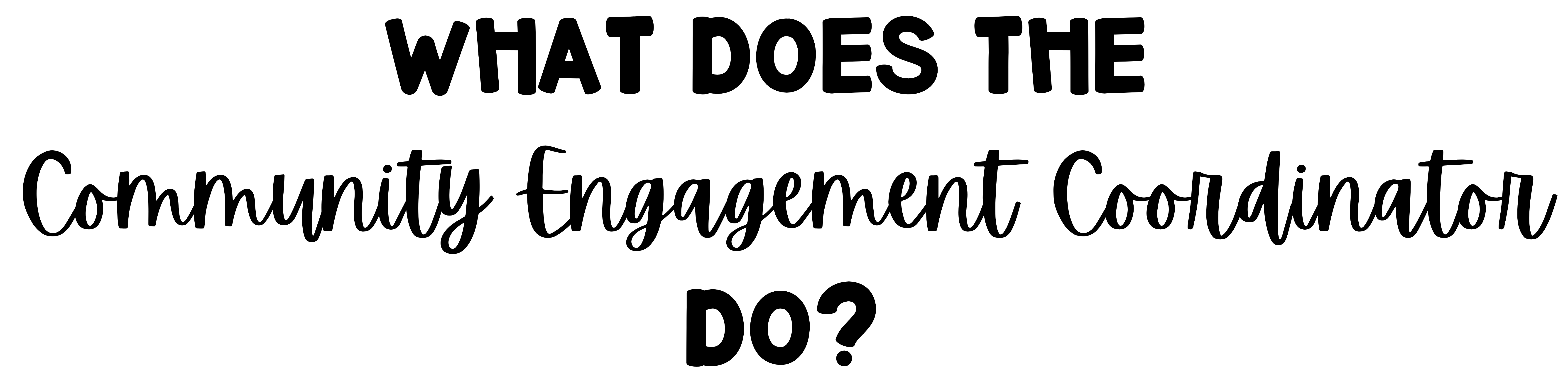 What does the Community Engagement Coordinator do?