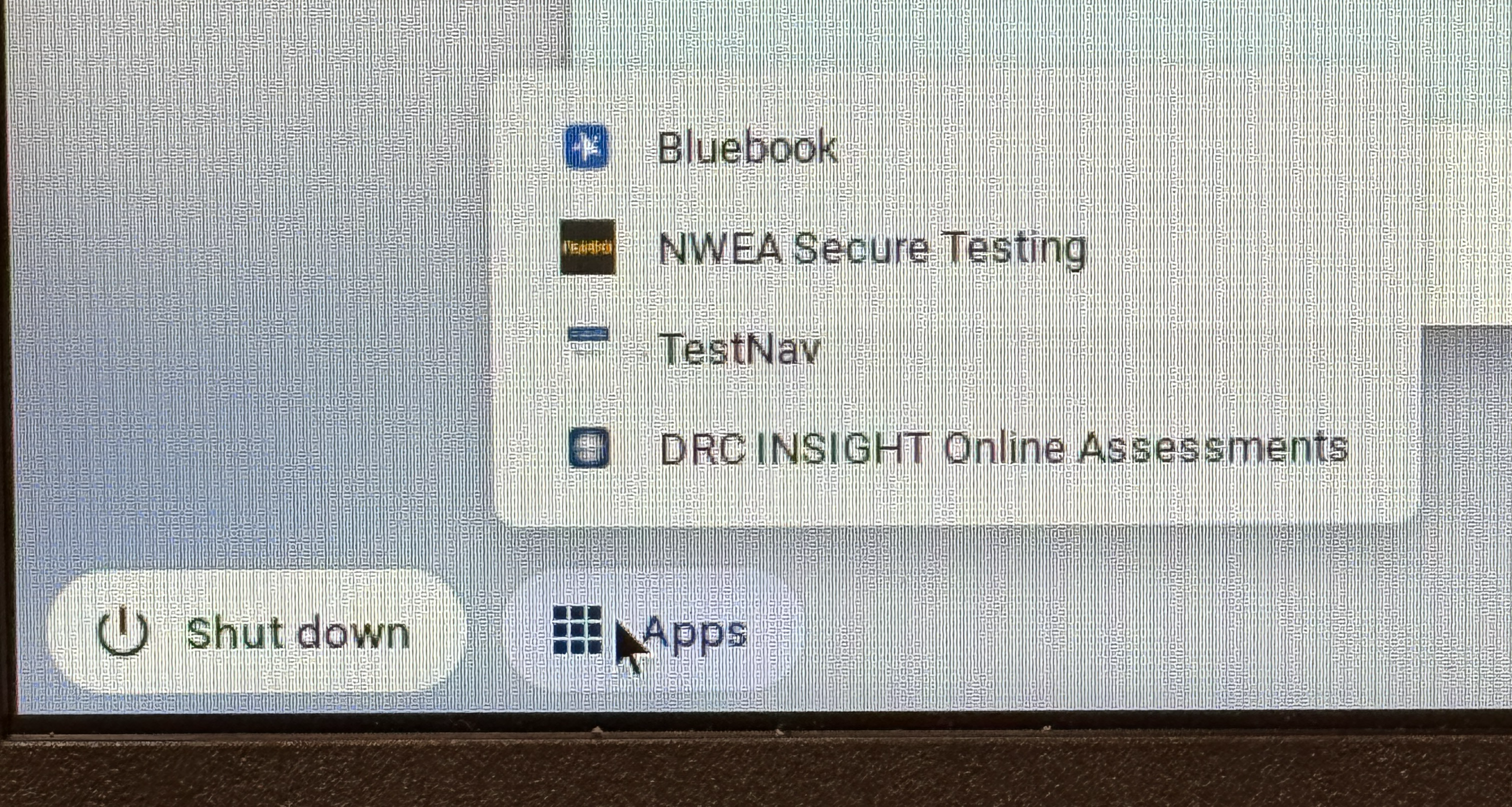 Select the Apps Icon to find Blue Book