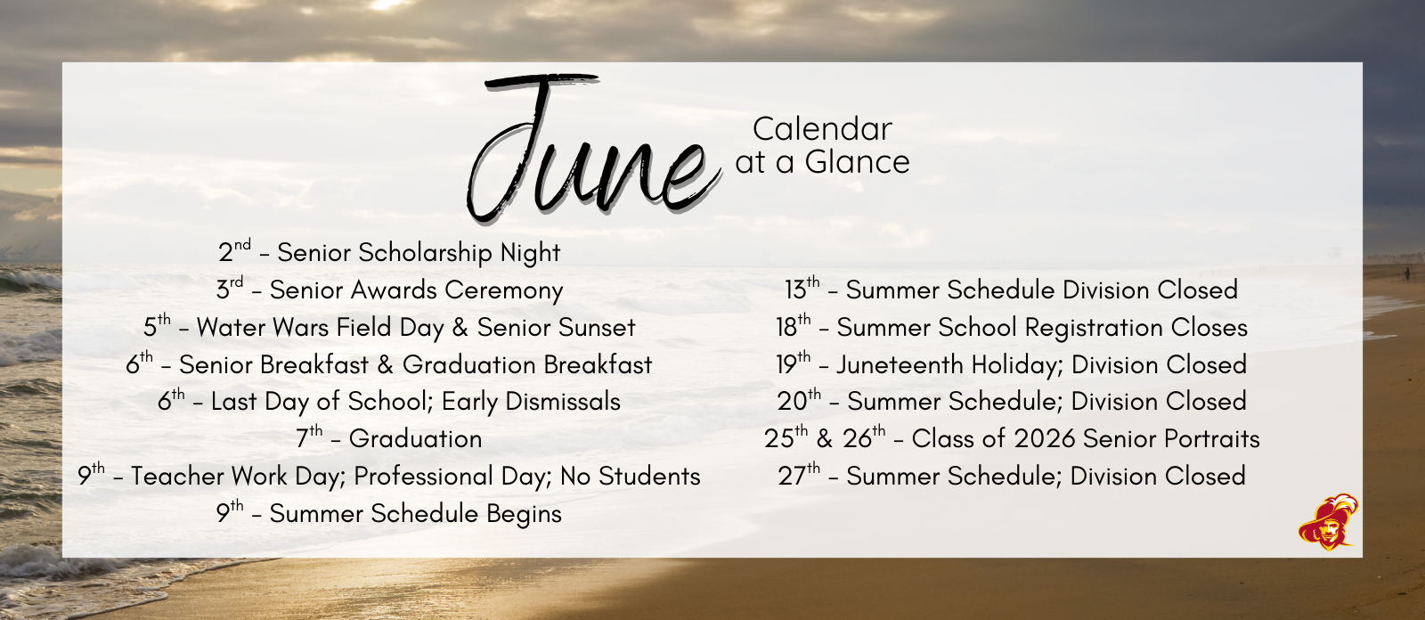 June Calendar at a Glance