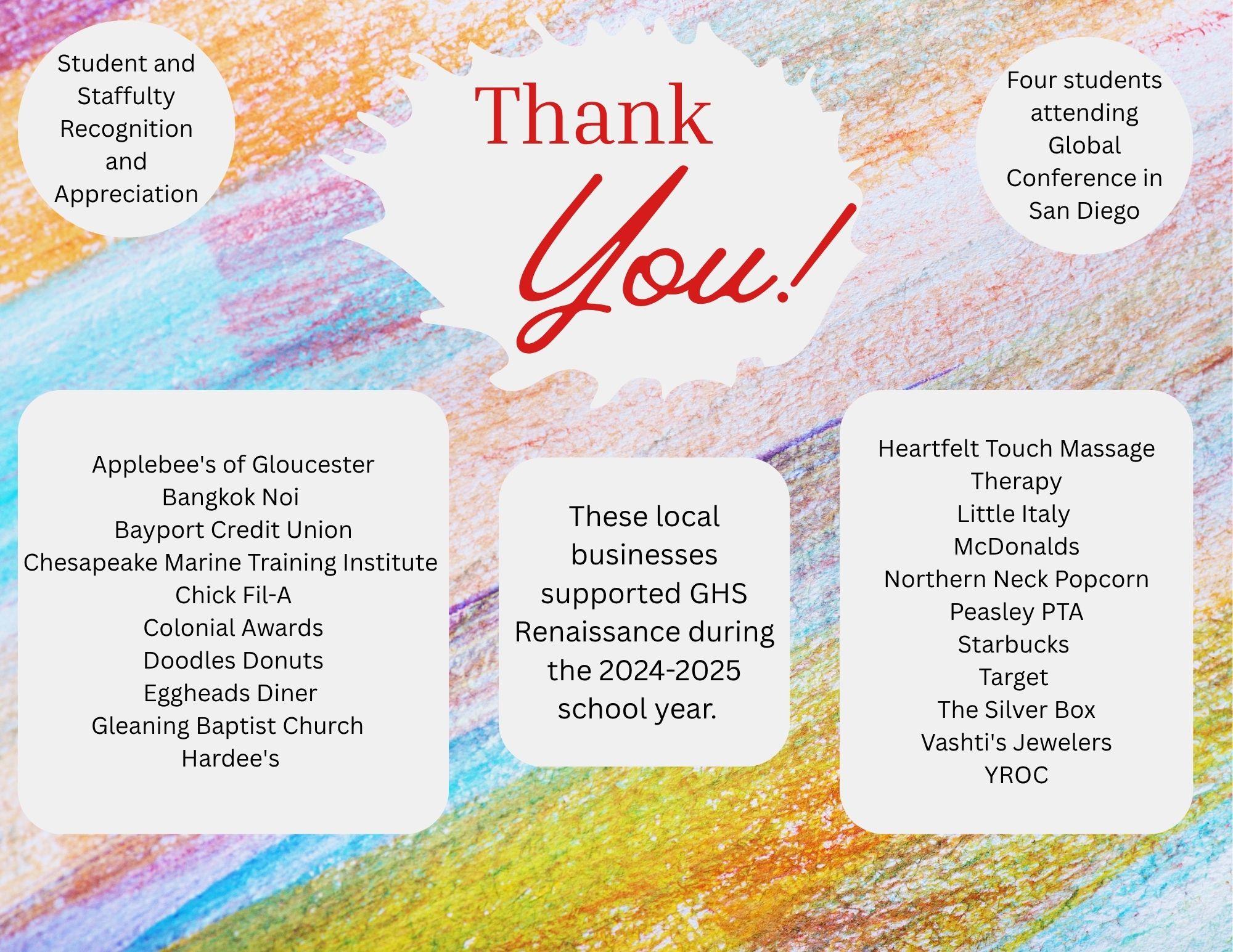 Thsnk you to our sponsors