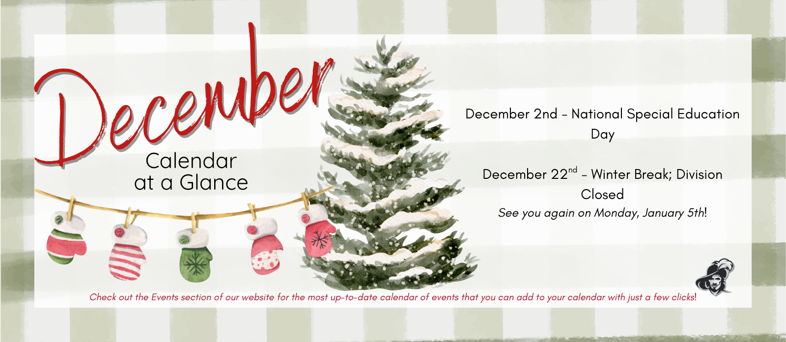 December at a Glance