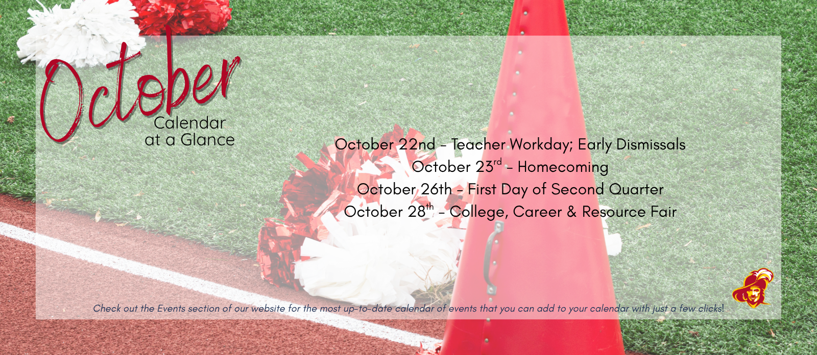 October's Calendar at a Glance