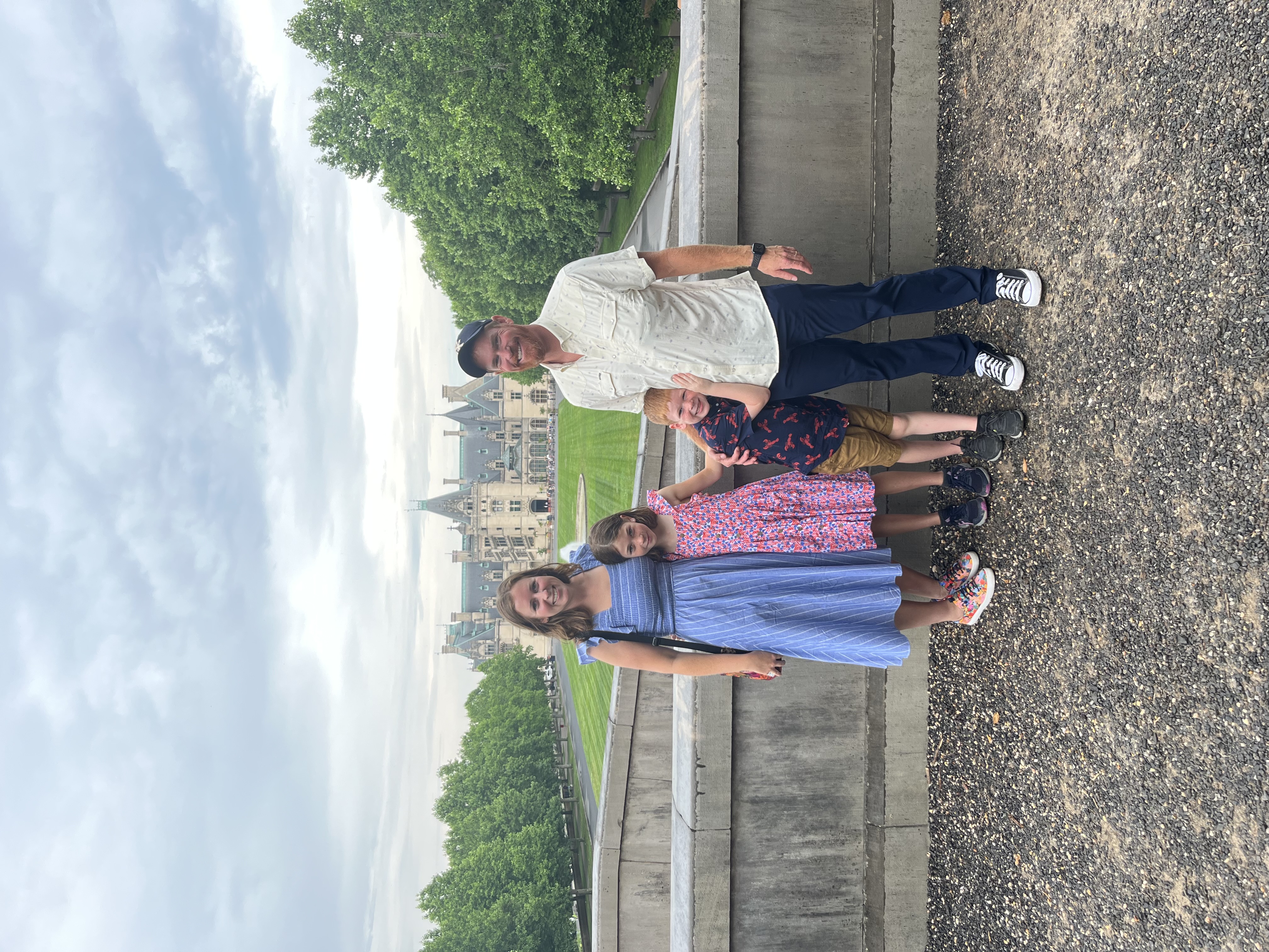 Mrs. Bracey and her family on vacation.