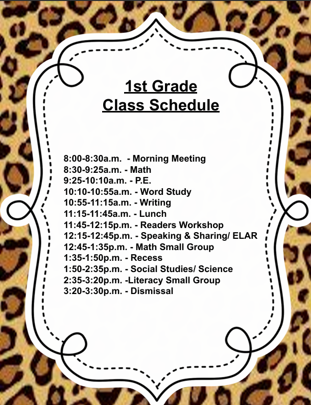 Class Schedule 