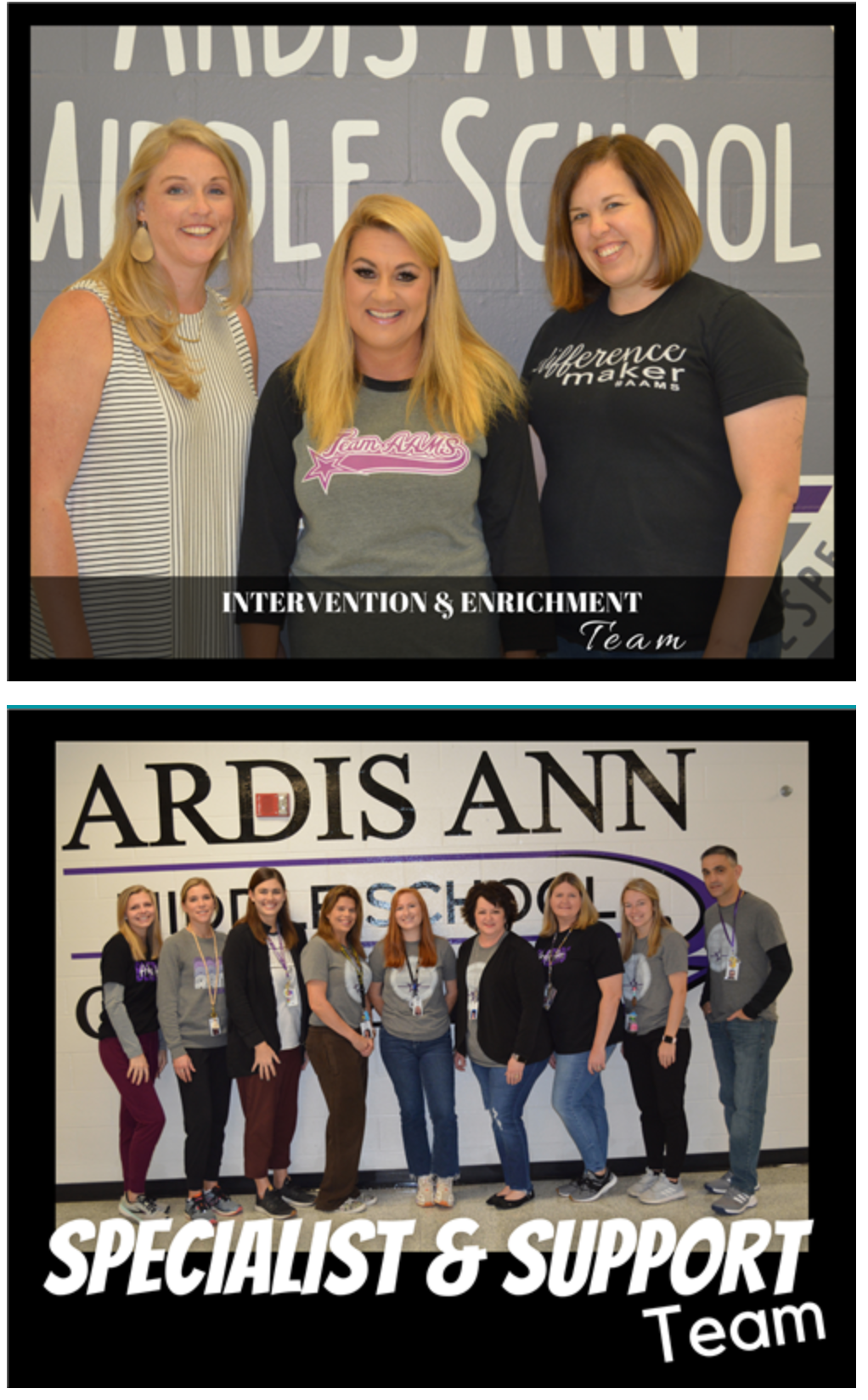 Intervention Enrichment Support Specialists Ardis Ann Middle School