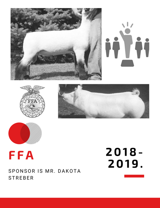 ffa 2018-2019 sponsor is mr. dakota streber graphic