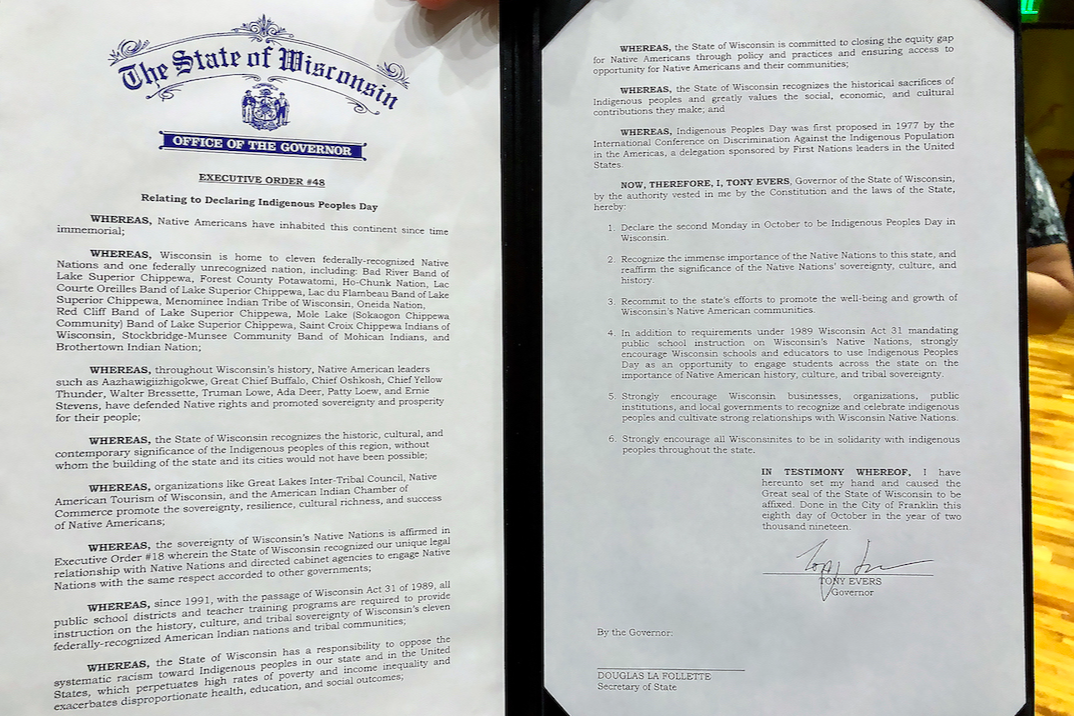 Executive Order #48 Indigenous Peoples Day