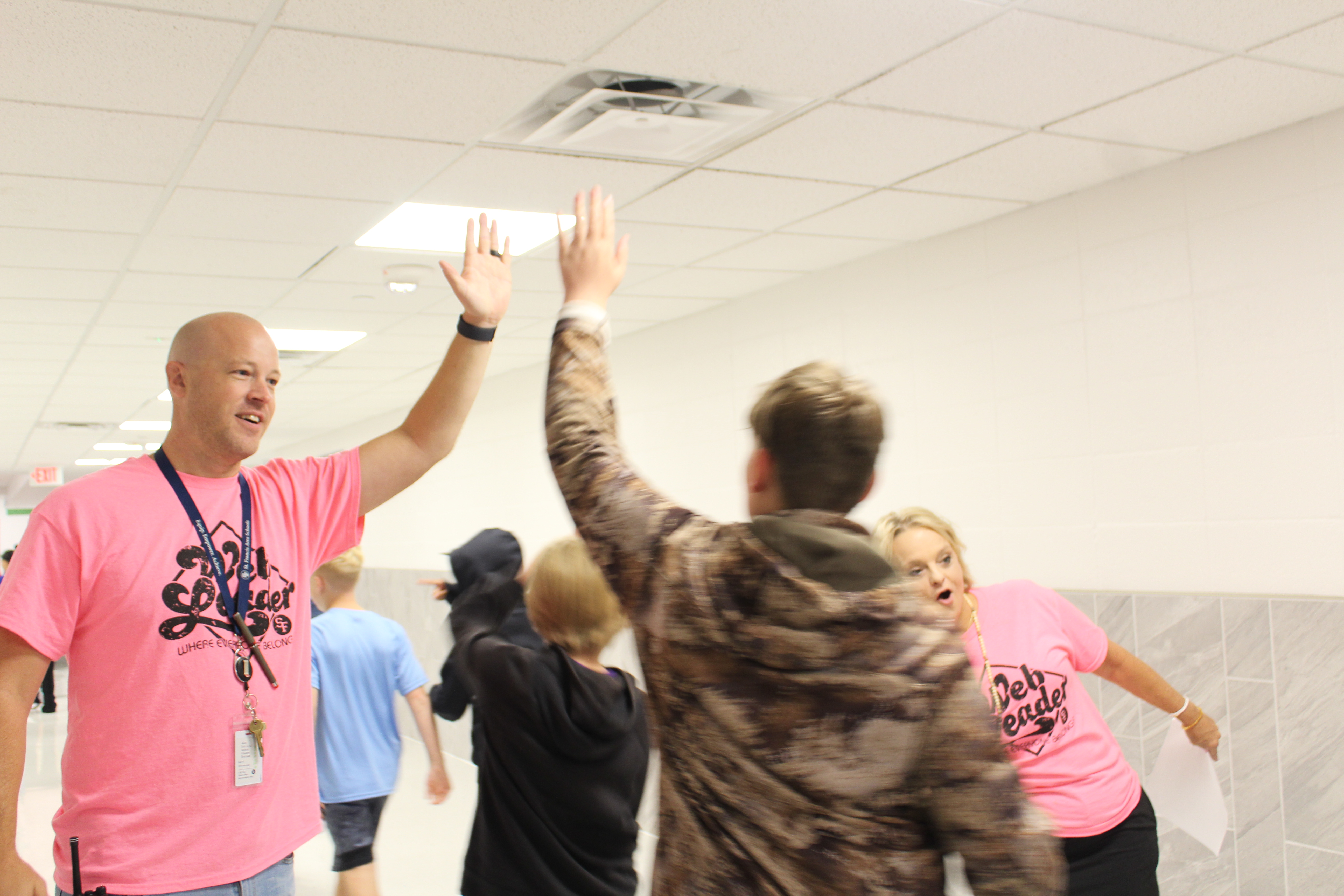 high five from principal