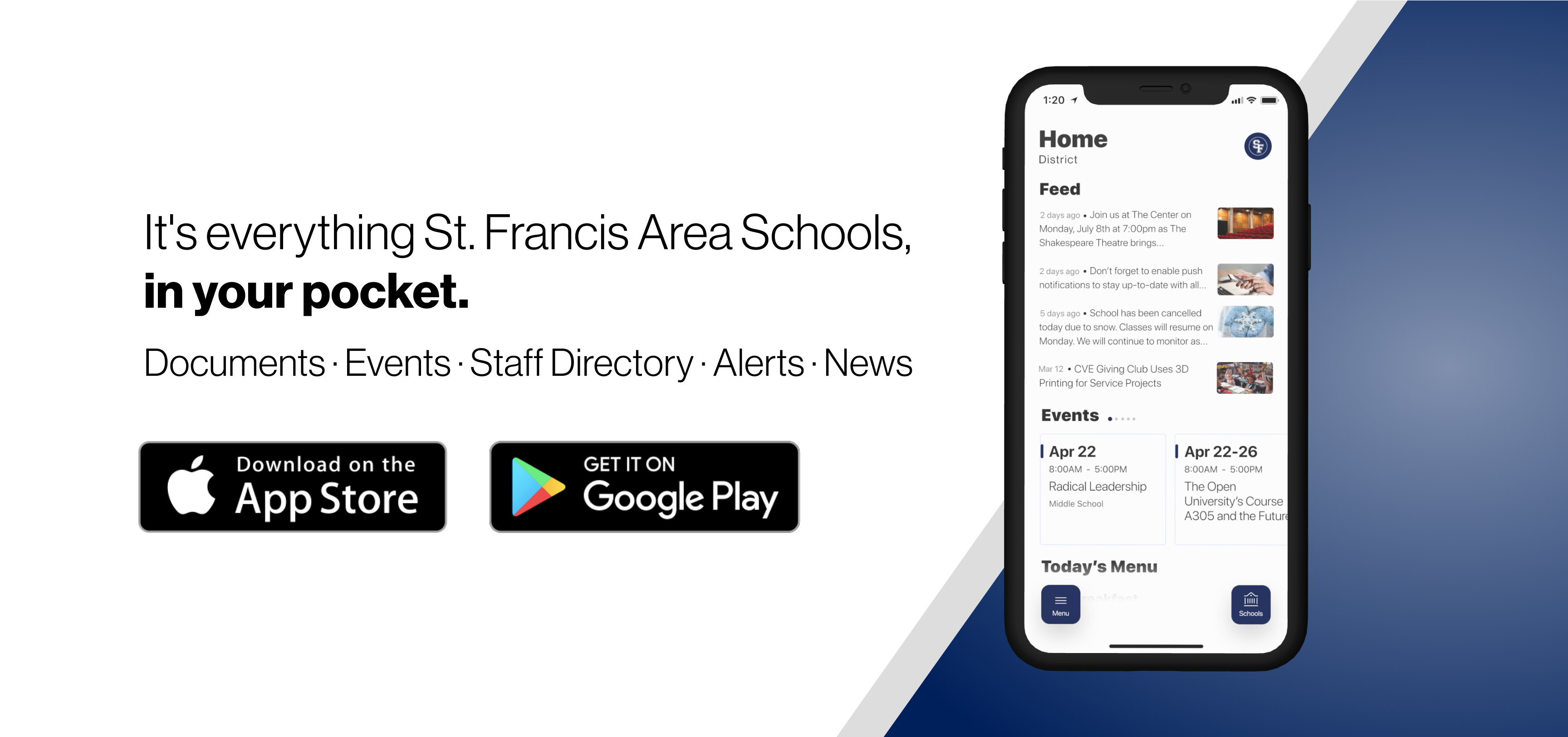 Image: St. Francis Area Schools App Graphic