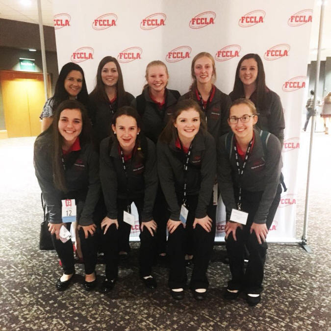A photo of FCCLA officers at the FCCLA National Cluster Meeting