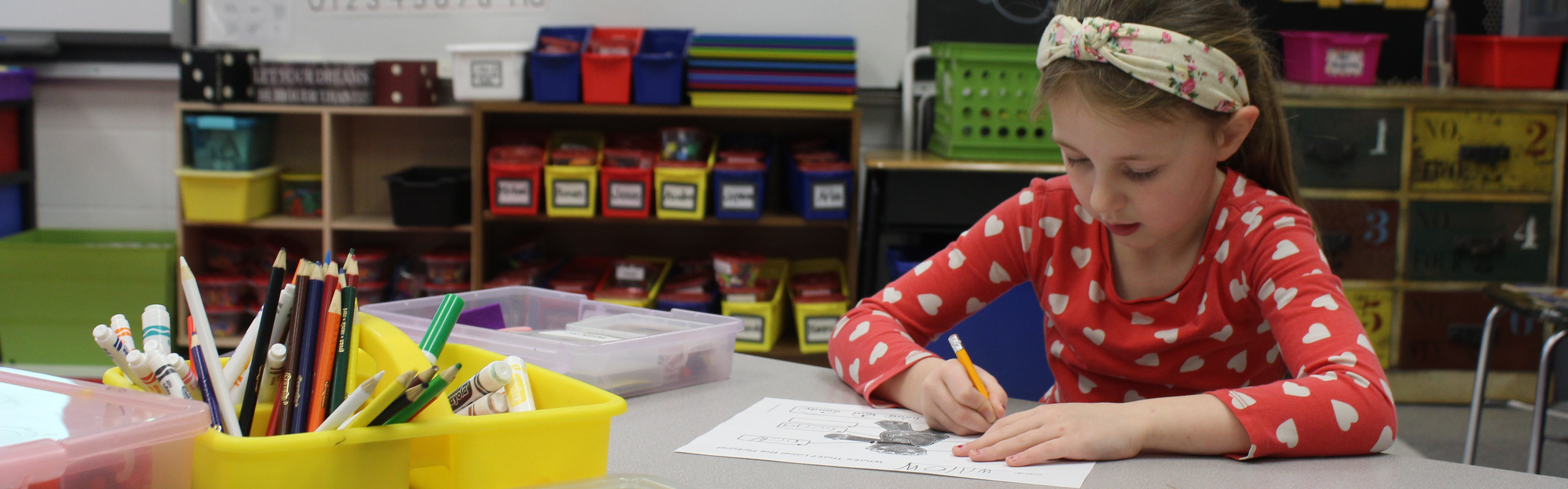 Image: Student working on an assignment