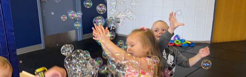kids and bubbles