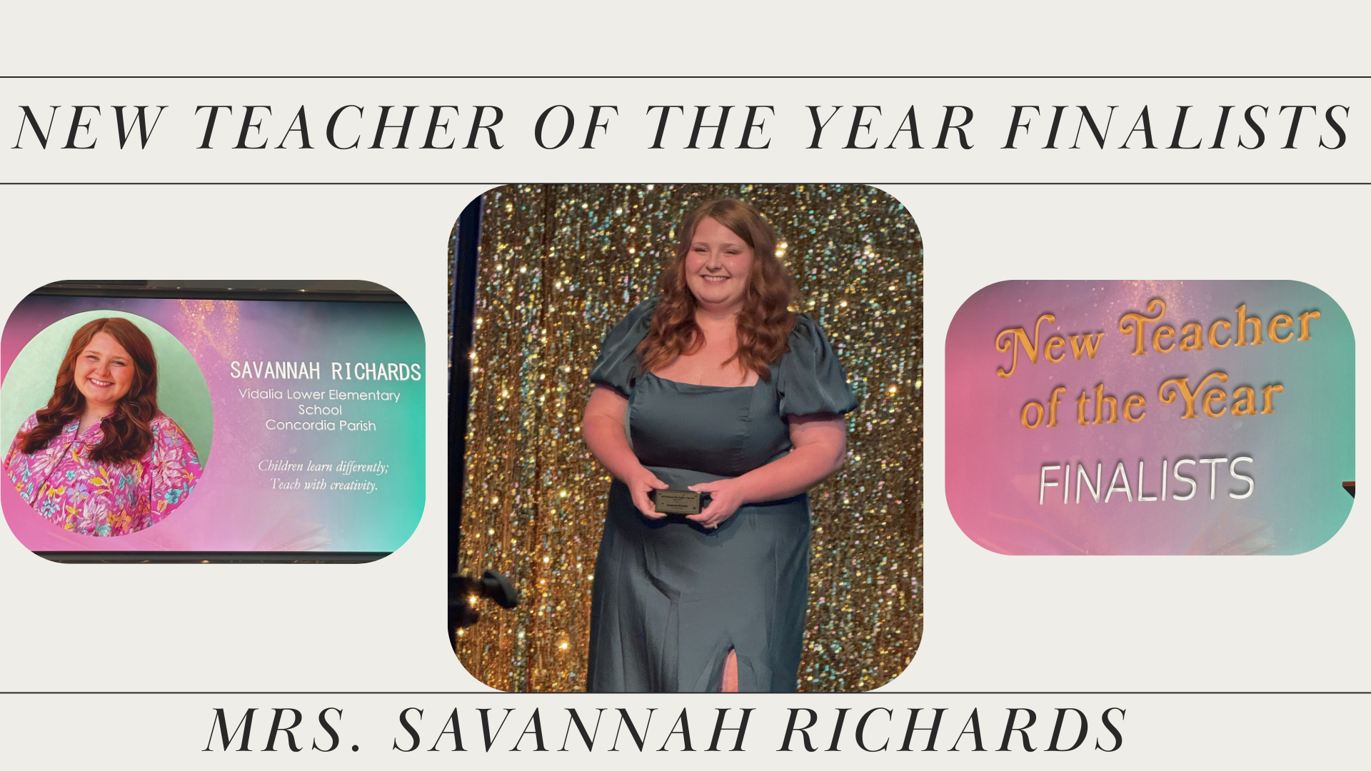 Mrs. Savannah Richards New Teacher of the Year Finalist