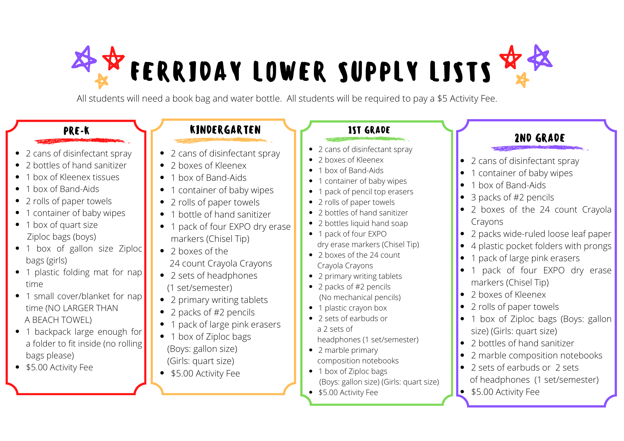 supply list