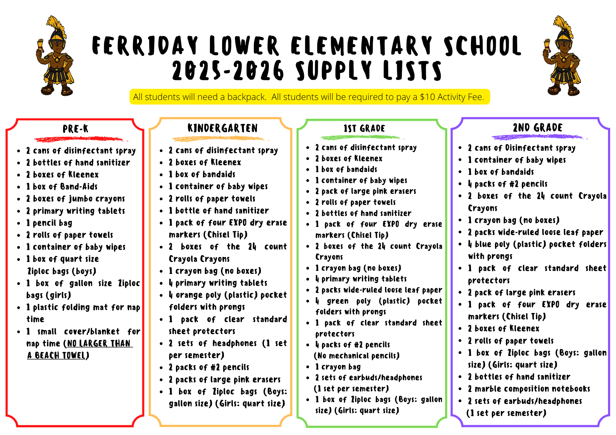 supply list