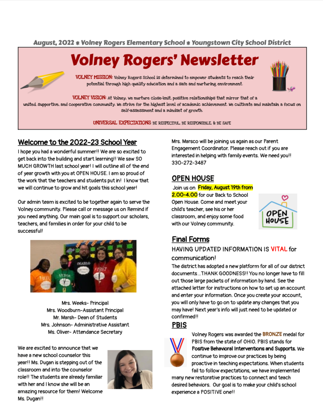 August news page 1