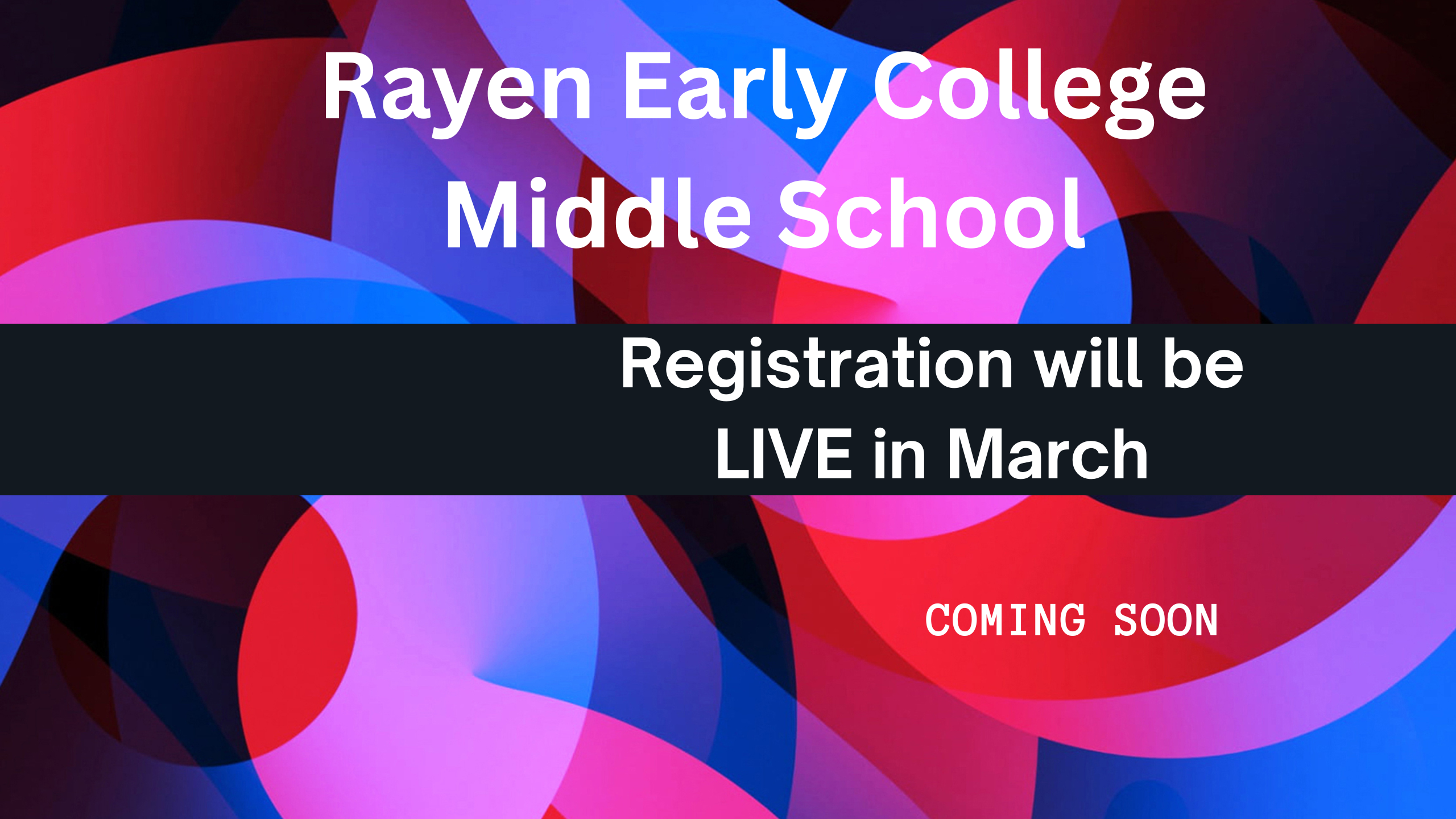 RECMS Registration LIVE in March