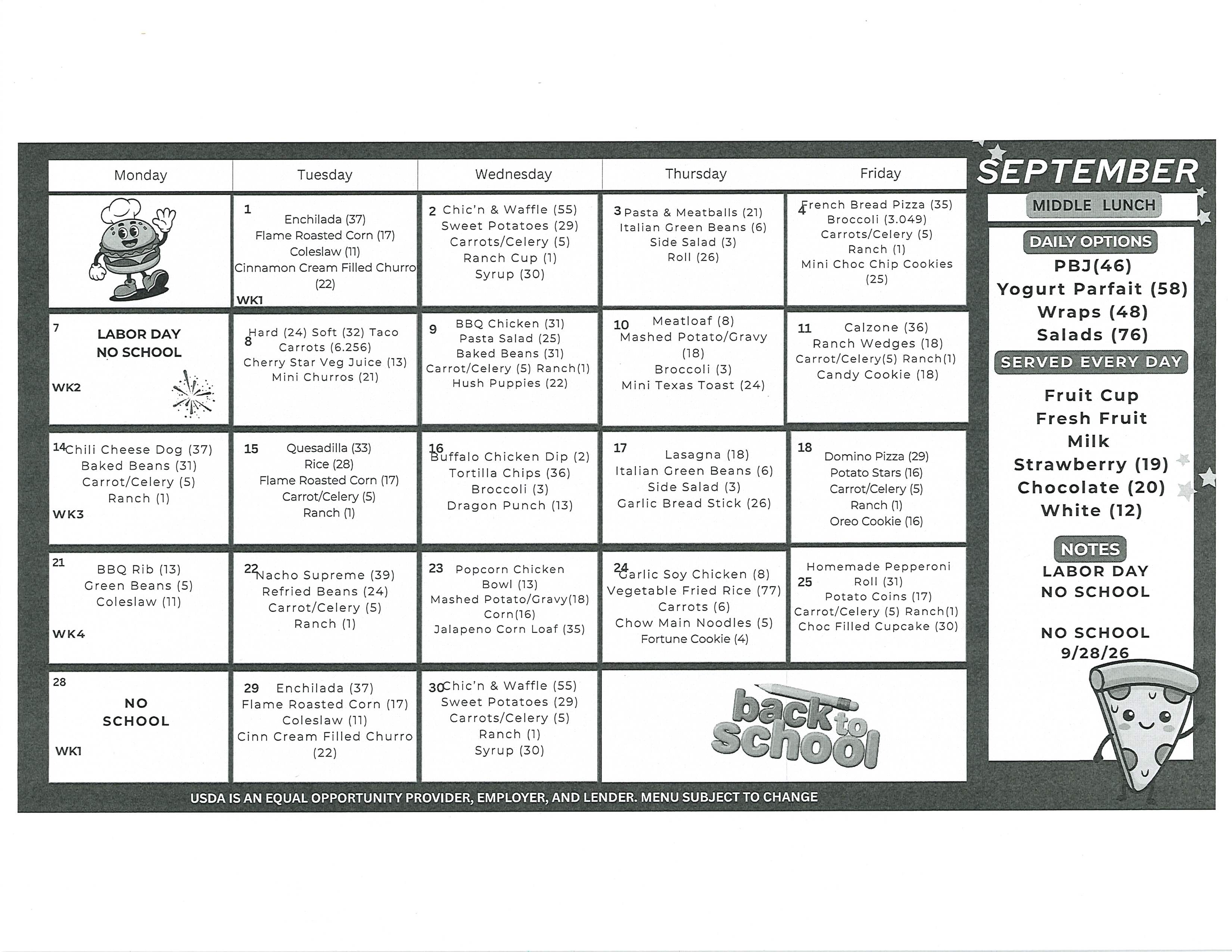 Lunch Menu