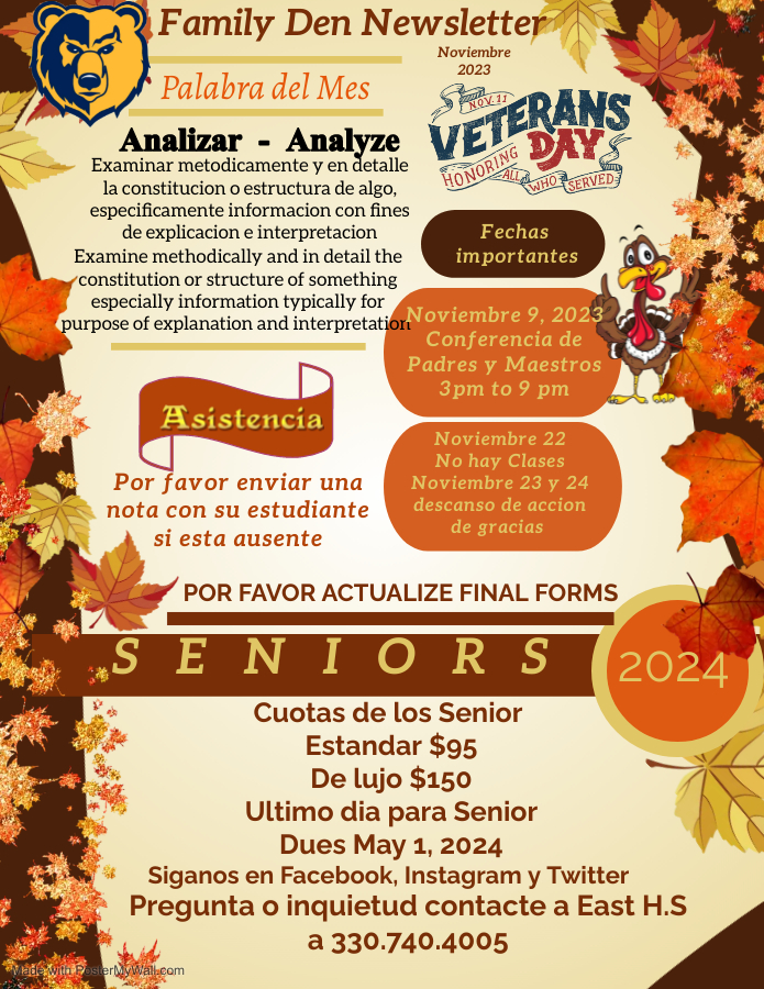 November Newsletter SPANISH