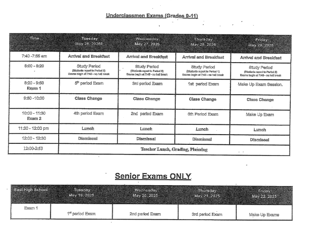 2026 Finals Schedule