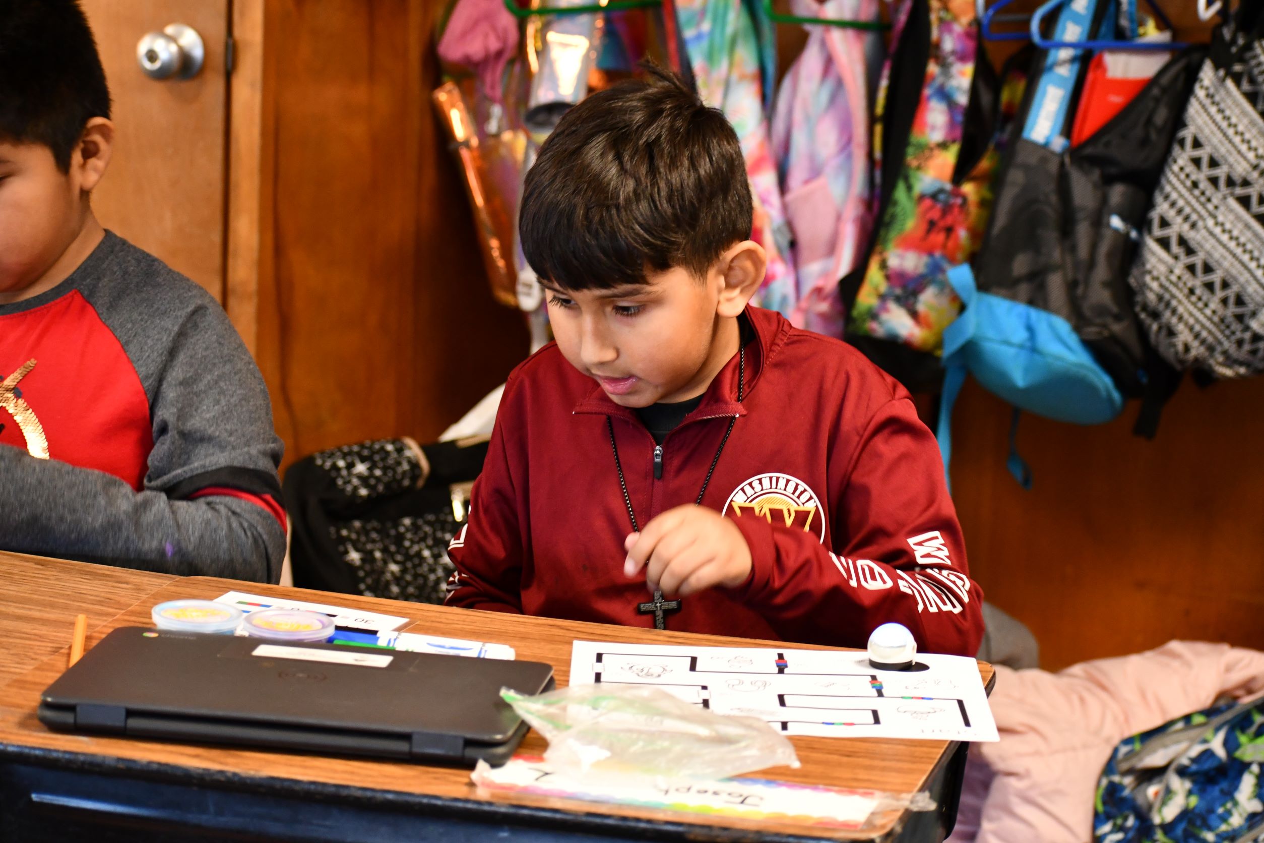 student with ozobot