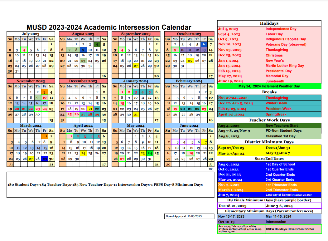 MUSD 23-24 Academic Calendar