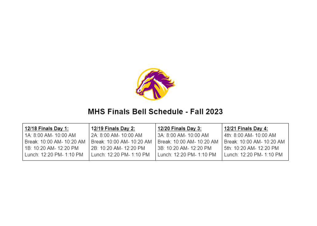 Fall23 Finals Schedule