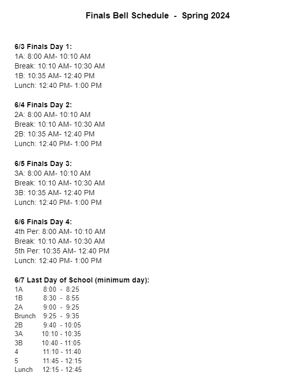 Spring24 Finals Schedule