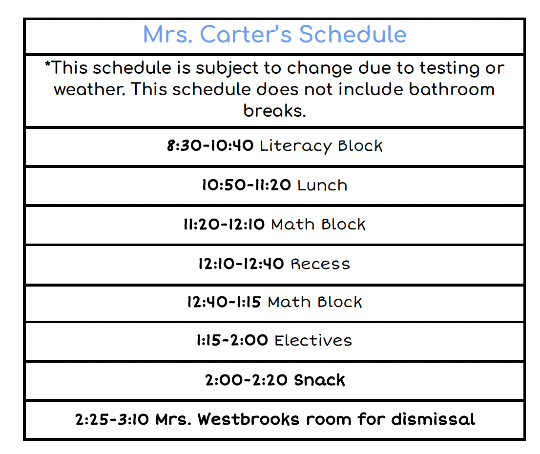 Carter kendell benhaven elementary school