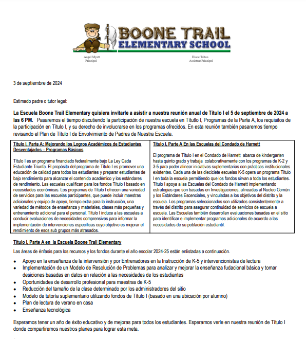 Title 1 Invitation - SPAN